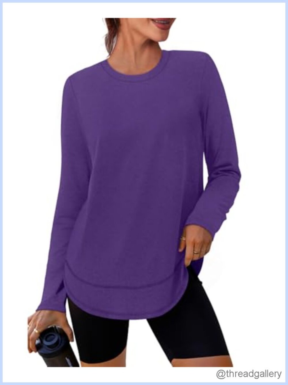 Women's Workout Long Sleeve Shirt UPF 50+ Quick Dry Hiking Running Top